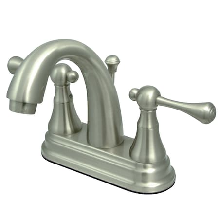 Kingston Brass KS7618BL 4" Centerset Bathroom Faucet, Brushed Nickel KS7618BL